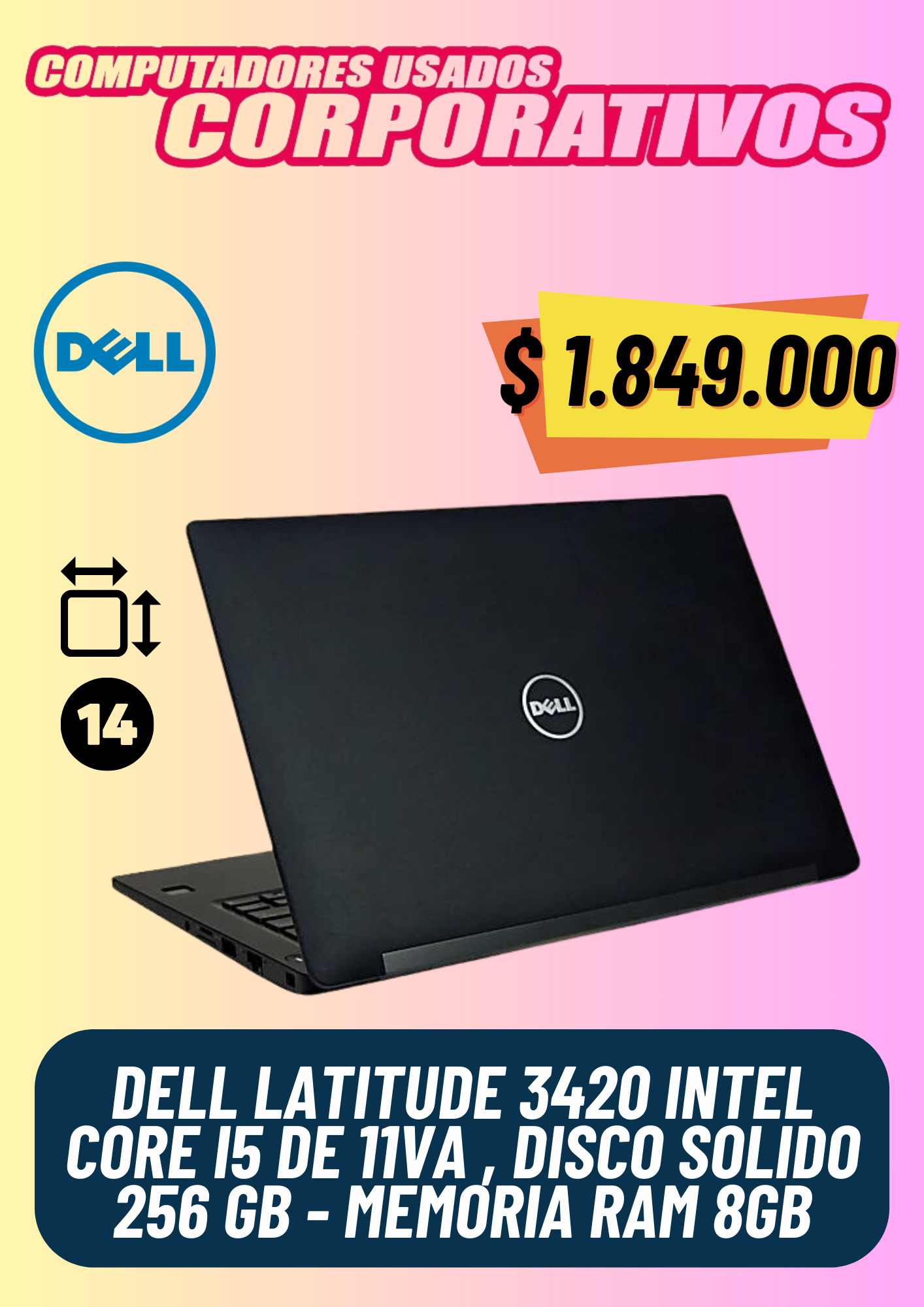 Dell 3420 Intel® Core™ I5 11va generación
